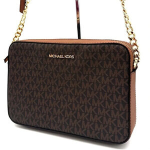 Michael Kors Large EW Crossbody Bag Brown/Gold